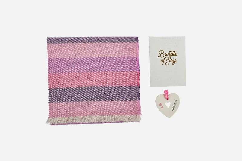 Fleece blankets for a cozy and plush texturePink Lambswool Baby Bundle