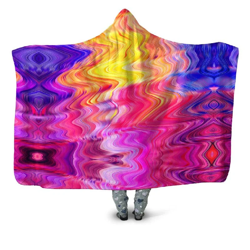 Synthetic fiber blend blankets for a budget - friendly choicePsychedelic Aftershock Hooded Blanket