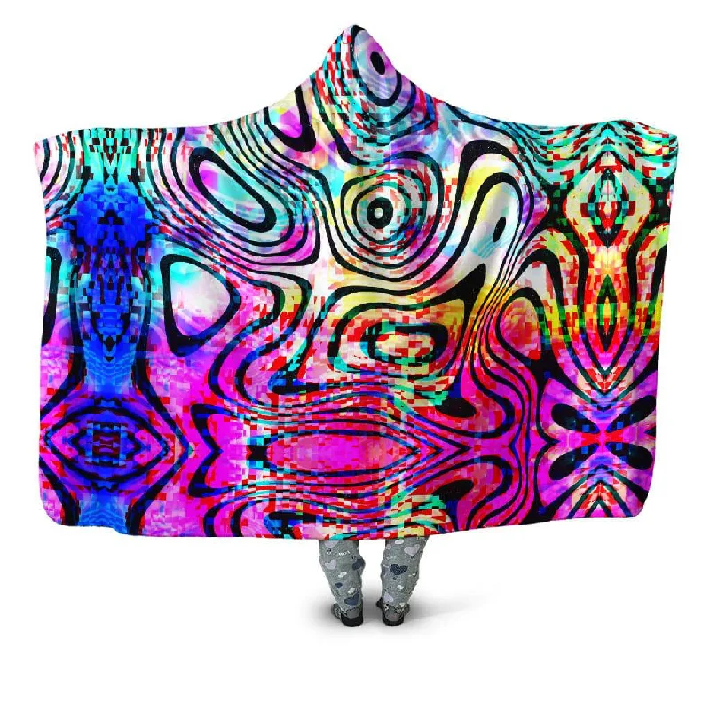 Synthetic fiber blend blankets for a budget - friendly choicePsytrance Hooded Blanket