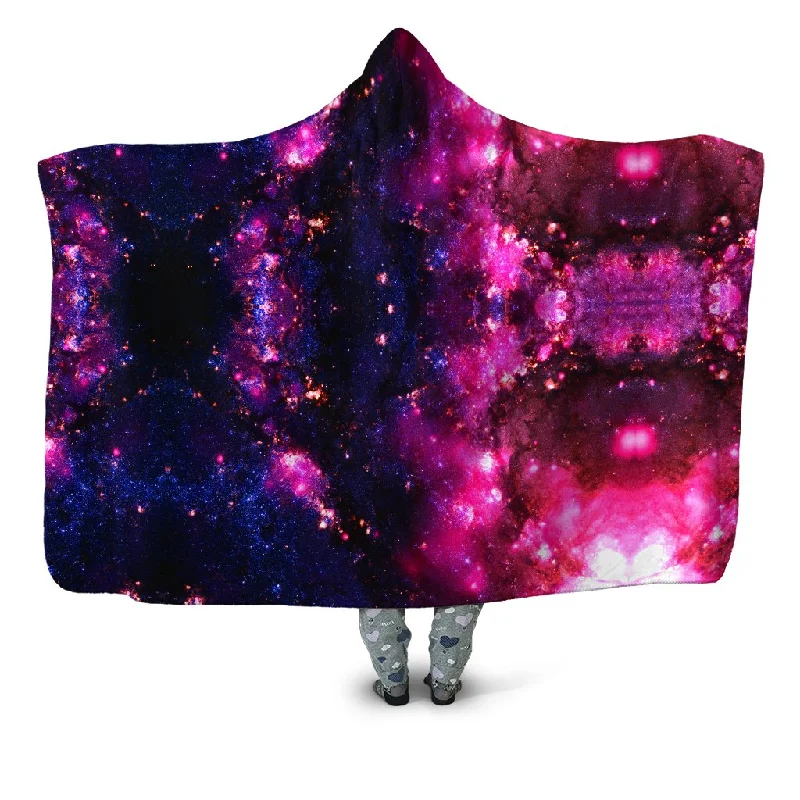 Synthetic fiber blend blankets for a budget - friendly choicePurple Cosmos Hooded Blanket