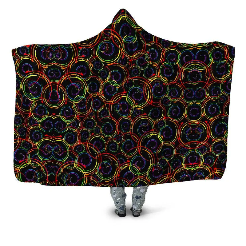 Linen blankets with a rustic and textured lookSwirl Abstract Hooded Blanket