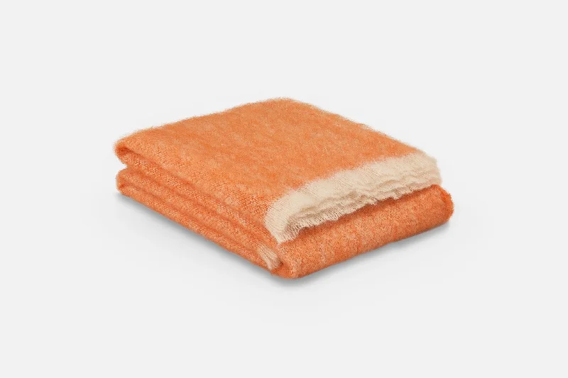 Bamboo fiber blankets with natural antibacterial propertiesTangerine Mooneen Mohair Throw Blanket