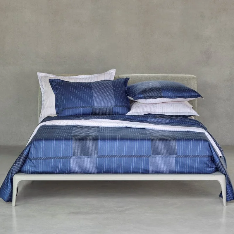 Twin - size duvet covers ideal for single beds in kids' rooms or dormitoriesTennis Stripes Navy King Duvet Cover by Hugo Boss Home