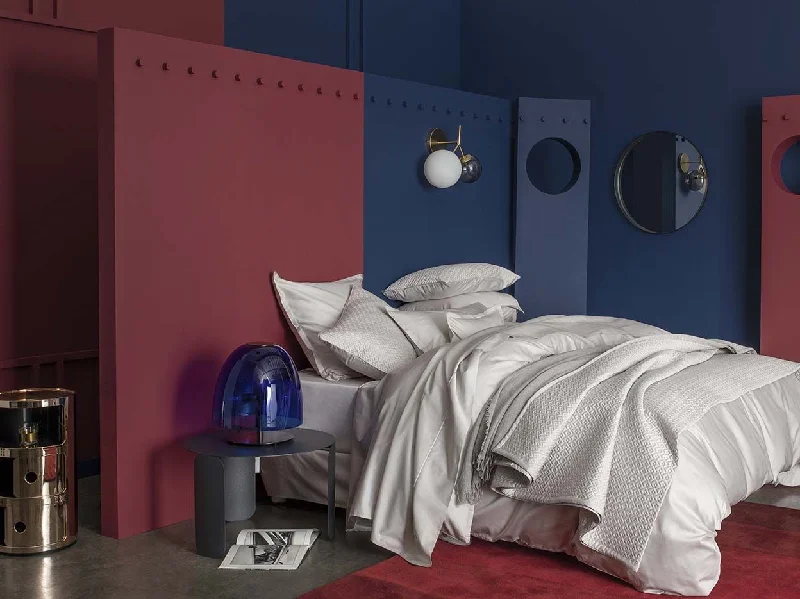 Tie - closure duvet covers with fabric ties for a more decorative and adjustable optionTeo Oyster Bedding by Alexandre Turpault