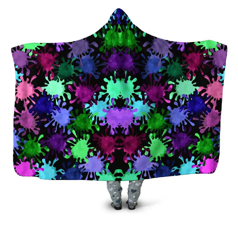 Microfiber blankets that are durable and easy to care forTripadelic Splatter Hooded Blanket