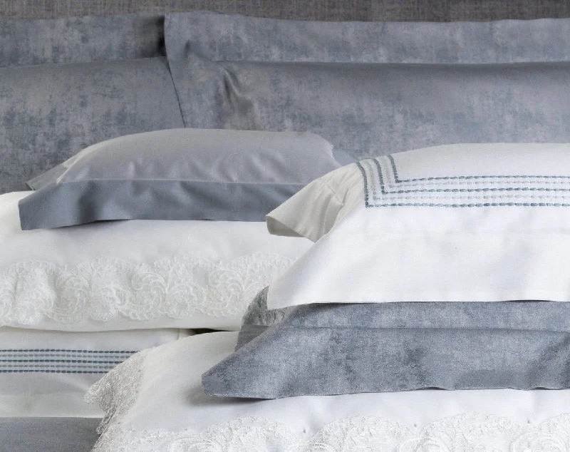 Ombre - colored duvet covers with a gradient effect for a trendy and unique styleUrban Embroidery Bedding by Dea Linens