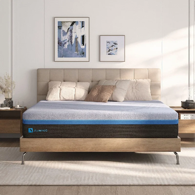 Bamboo - charcoal infused mattresses for odor absorption10 Inch Gel Memory Foam Mattress in a Box with Detachable Cover