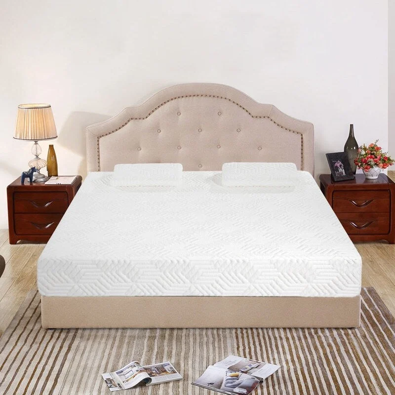 King - size mattresses for spacious master bedrooms12 inch COOL Medium Firm Memory Foam Mattress with 2 Pillows Queen