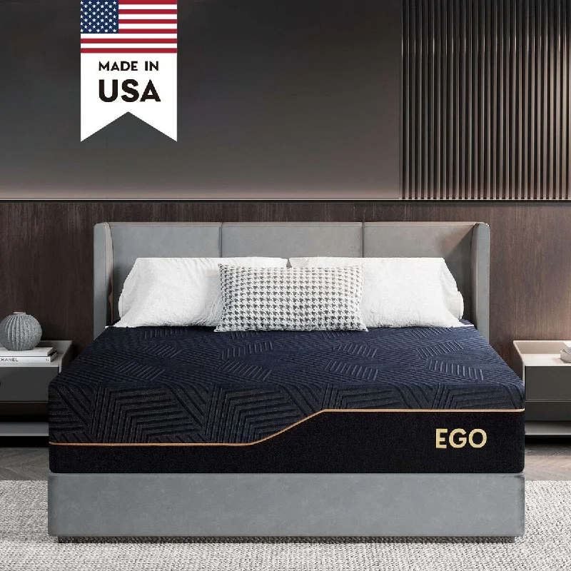 Natural latex and organic cotton blend mattresses14 Inch Cooling Gel Memory Foam Mattress in a Box