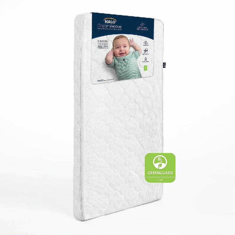 Gel - infused memory foam mattresses for cooler sleepBaby Crib Mattress, Toddler Mattress, Dual Sided 2-Stage Design, Breathable, Machine Washable Cover, Hypoallergenic, Non-Toxic