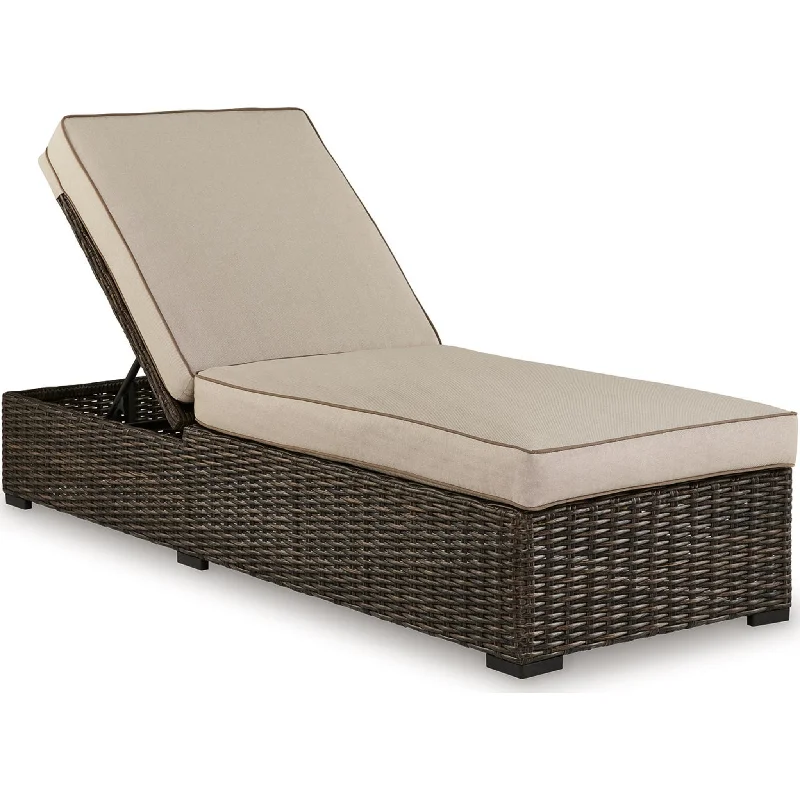 Memory foam mattresses for pressure relief and contouringCoastline Bay Outdoor Chaise Lounge with Cushion - Brown