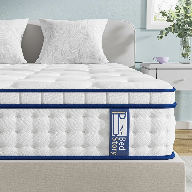 Hybrid mattresses combining foam and innerspring technologyFull Mattress, 10" Medium Firm Hybrid Mattress, Cooling Gel-Infused Memory Foam w/ Individual Pocket Springs Motion Isolation