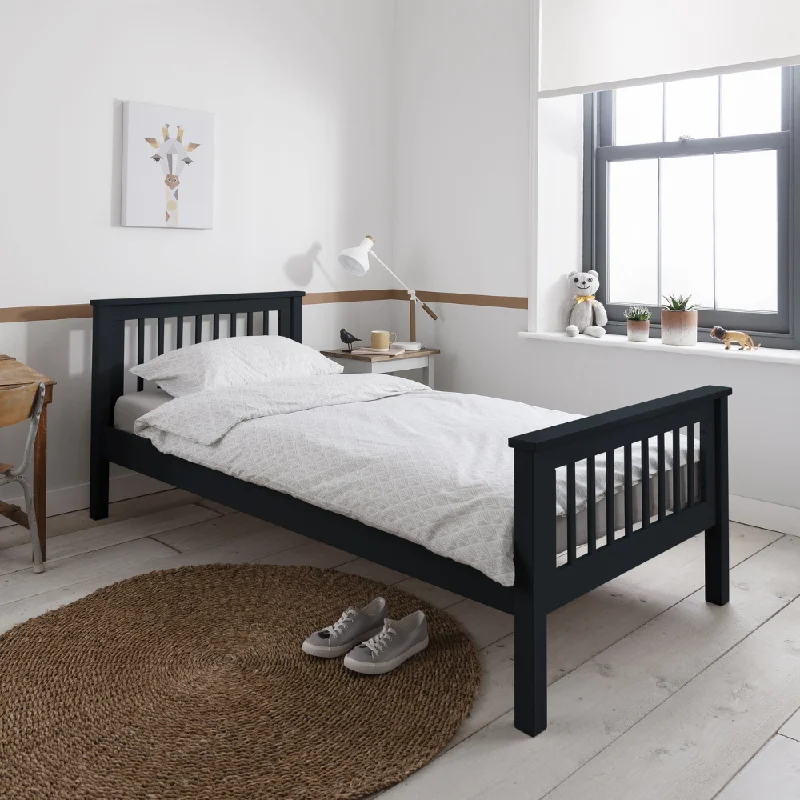 Queen - size mattresses for couples and standard bedroomsHampshire Single Bed Frame in Anthracite