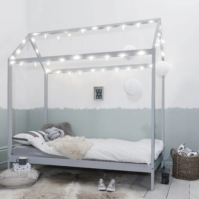 Natural latex and organic cotton blend mattressesJansen Scandinavian Single Bed Frame in Silk Grey