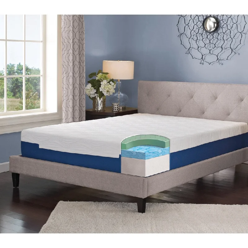 Natural latex and organic cotton blend mattressesLANE 9-inch California King-size Gel Memory Foam Mattress