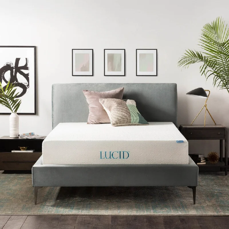 Queen - size mattresses for couples and standard bedroomsLucid 12-inch Full XL-size Gel Memory Foam Mattress