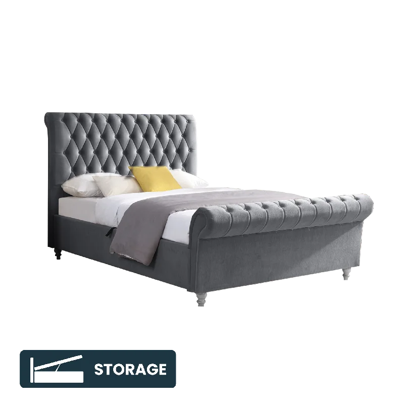 Wool - filled mattresses for natural insulation and moisture - wickingPenelope Ottoman Storage Bedframe