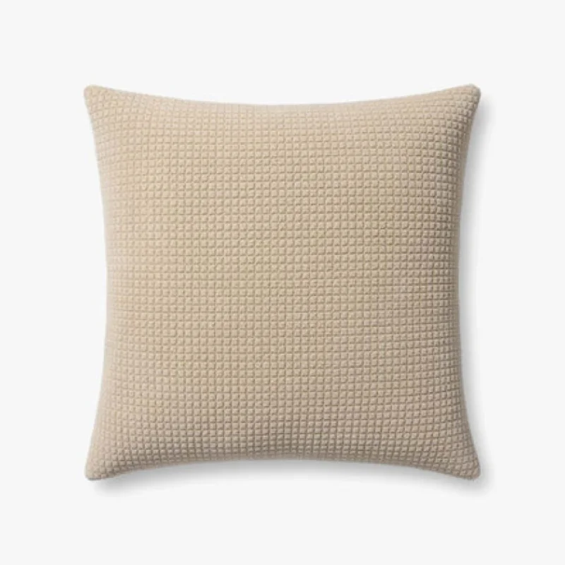 Natural latex and organic cotton blend mattressesQuilted Velvet Pillow in Ivory (Set of 2)