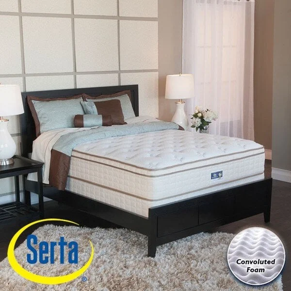 Innerspring mattresses with coil counts for supportSerta Bristol Way Euro-top Queen-size Mattress and Box Spring Set