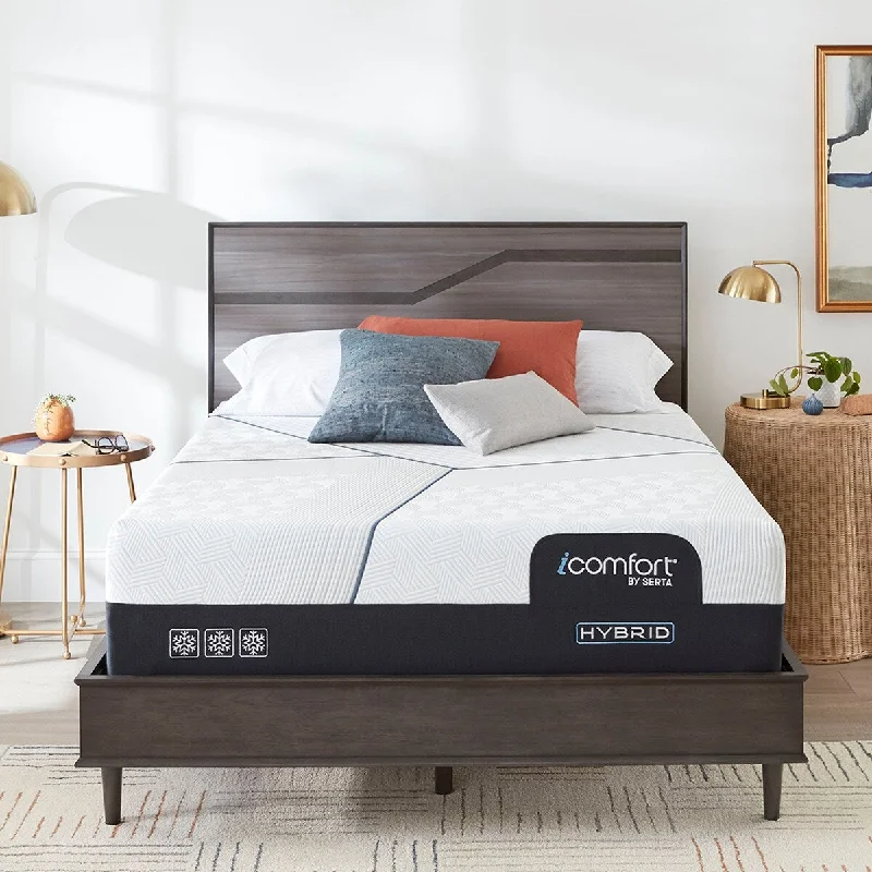 Gel - infused memory foam mattresses for cooler sleepSerta iComfort CF 3000 13 inch Hybrid Medium Mattress Set