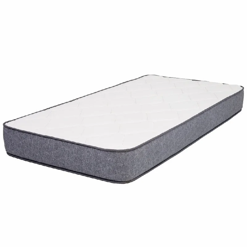 Wool - filled mattresses for natural insulation and moisture - wickingSpaceMaster 10" Twin XL Gel Memory Foam Mattress - White with Grey Border