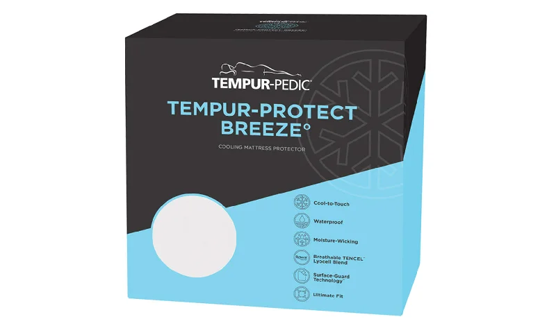 Gel - infused memory foam mattresses for cooler sleepTempur-Pedic Tempur-Protect Breeze King Mattress Protector