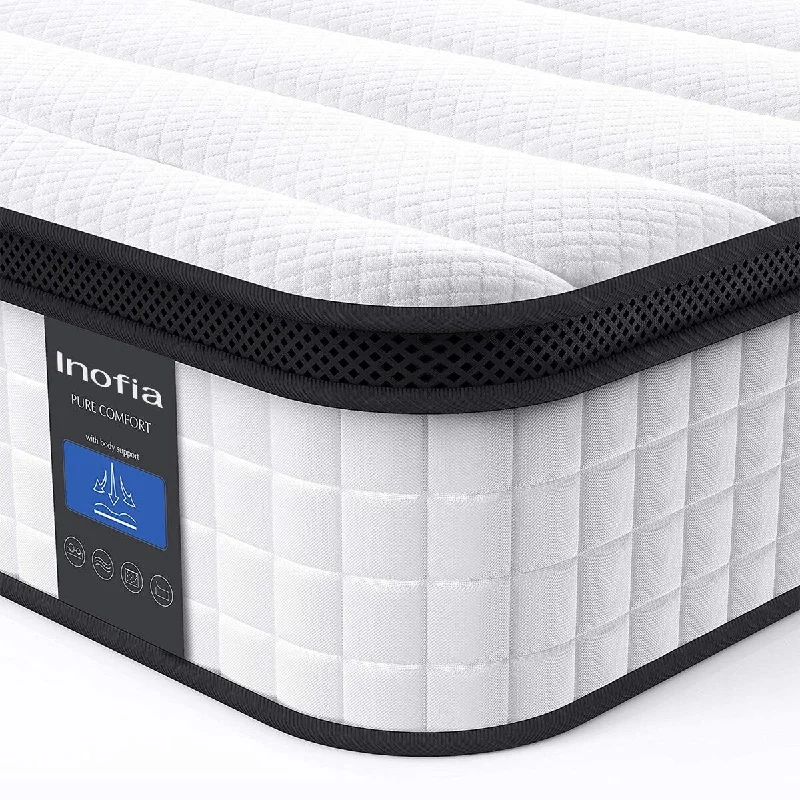 Hybrid mattresses combining foam and innerspring technologyTwin Mattress, 10 Inch Hybrid Innerspring Single Mattress Cool Twin Bed Supportive & Pressure Relief